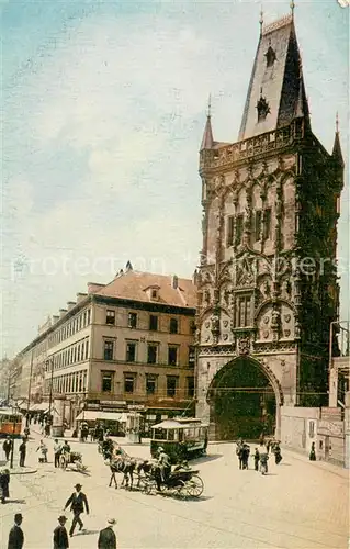AK / Ansichtskarte Prag__Prahy_Prague Der Pulverturm 