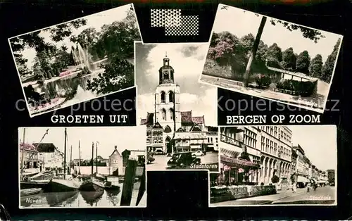 AK / Ansichtskarte Bergen_Norwegen Stadspark Haven Stadstoren Stadhuis Pavelia Bergen Norwegen