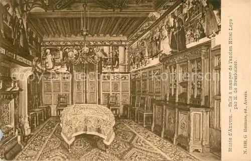 AK / Ansichtskarte Anvers_Antwerpen Salle a mange de lancien Hotel Leye Anvers Antwerpen