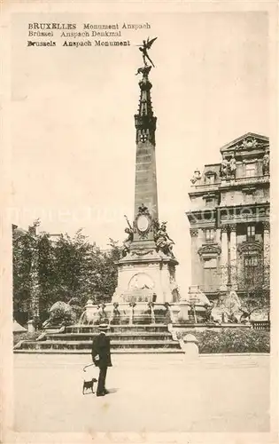AK / Ansichtskarte Bruxelles_Bruessel Monument Anspach Bruxelles_Bruessel