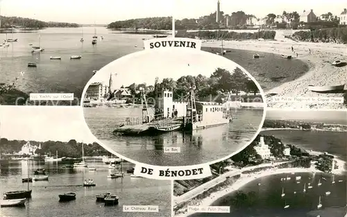 AK / Ansichtskarte Benodet_29_Finistere Les Yachts sur lOdet Le Chateau Rose Plage du Petite Phare Le Bac 