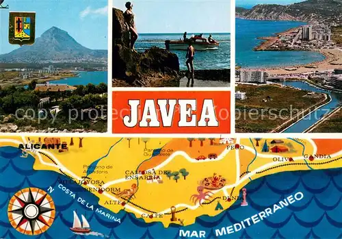 AK / Ansichtskarte Javea_Costa_Blanca_ES Teilansichten Fliegeraufnahme 