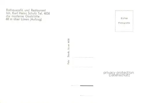 AK / Ansichtskarte Luenen Rathaus Cafe und Restaurant Luenen