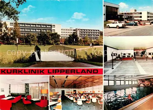 AK / Ansichtskarte Bad_Salzuflen Kurklinik Lipperland Teilansichten Speisesaal Hallenbad Bad_Salzuflen