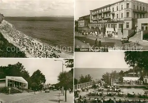 AK / Ansichtskarte Sellin_Ruegen Strand Hotel Frieden HO Rationell Terrasse Sellin Ruegen