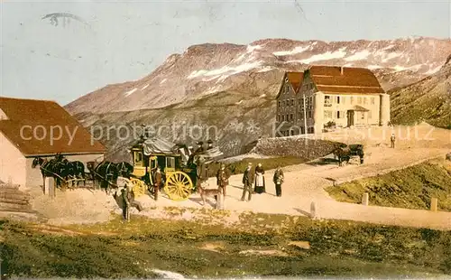 AK / Ansichtskarte Meiringen_BE Postkutschen Station Hotel Panorama Meiringen BE