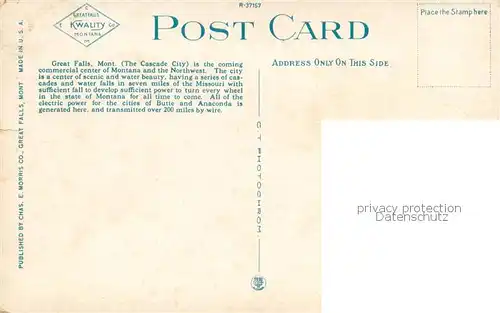 AK / Ansichtskarte Great_Falls_Montana_USA Post Office 