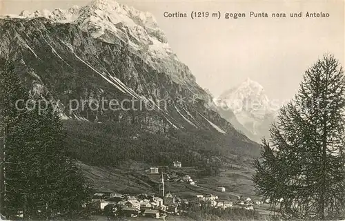AK / Ansichtskarte Cortina_d_Ampezzo mit Punta nera und Antelao Cortina_d_Ampezzo