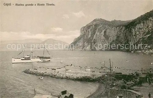 AK / Ansichtskarte Capri_Italia Marina grande e Monte Tiberio 