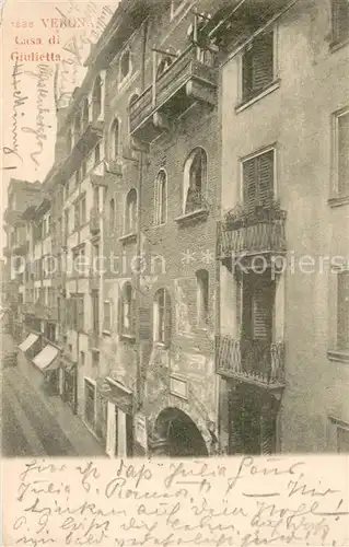 AK / Ansichtskarte Verona__Veneto_IT Casa di Giulietta 