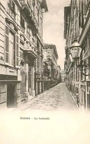 AK / Ansichtskarte Genova_Genua_Liguria Via Garibaldi Genova_Genua_Liguria