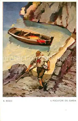 AK / Ansichtskarte Garda_Lago_di_Garda Il Pescatore del Garda Garda_Lago_di_Garda