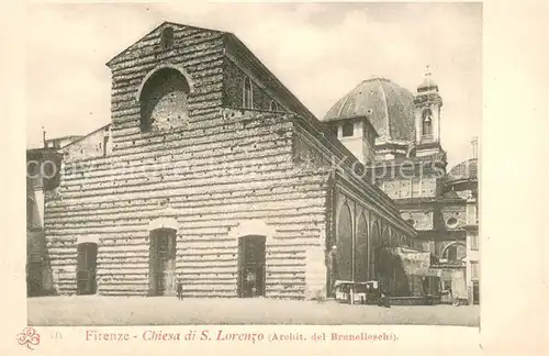 AK / Ansichtskarte Firenze_Florenz Chiesa di San Lorenzo  