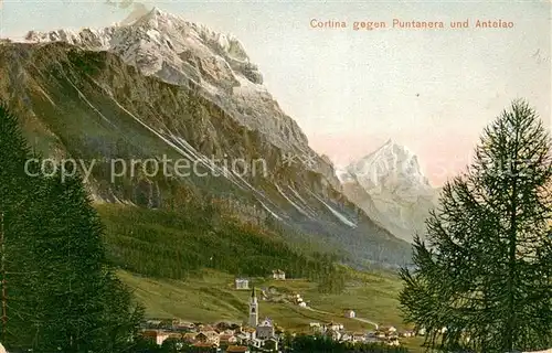 AK / Ansichtskarte Cortina_d_Ampezzo mit Puntanera und Antelao Cortina_d_Ampezzo