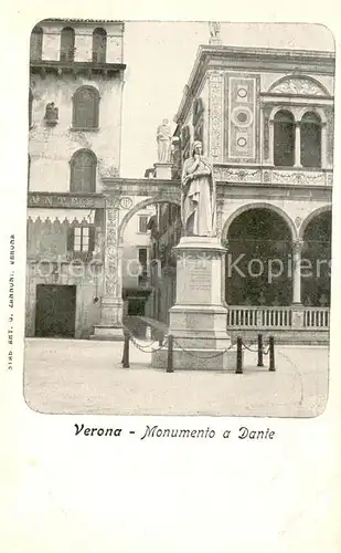 AK / Ansichtskarte Verona__Veneto_IT Monumento a Dante 