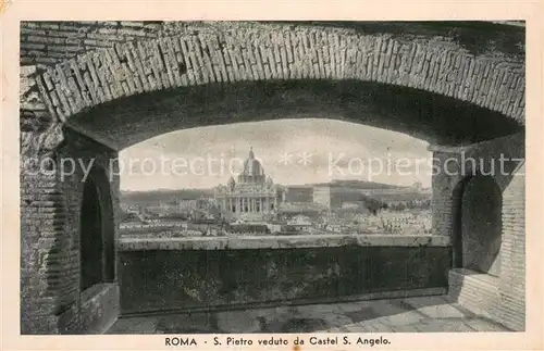 AK / Ansichtskarte Roma__Rom_IT San Pietro veduto da Castel Santa Angela 
