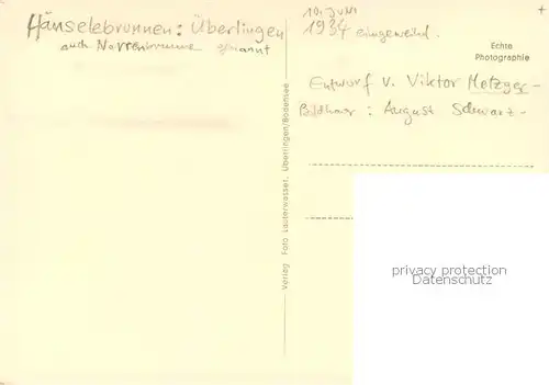 AK / Ansichtskarte ueberlingen_Bodensee Haenselebrunnen ueberlingen Bodensee