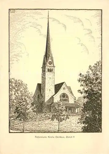 AK / Ansichtskarte Oerlikon_ZH Reformierte Kirche Oerlikon ZH