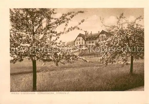 AK / Ansichtskarte Zuerichberg_ZH Volks  u. Kurhaus Aussenansicht Zuerichberg ZH