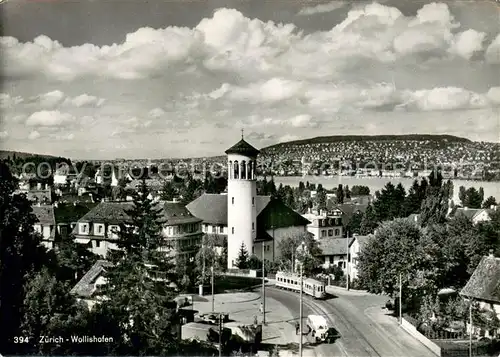 AK / Ansichtskarte Wollishofen_ZH Teilansicht m. See Blick 
