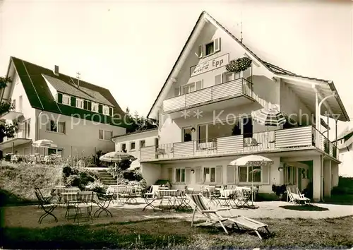AK / Ansichtskarte Bad_Herrenalb Restaurant Cafe Epp Aussenansicht m. Terrasse Bad_Herrenalb