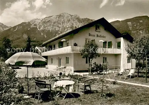 AK / Ansichtskarte Bad_Reichenhall Haus Hocheder Aussenansicht m. Garten Bad_Reichenhall