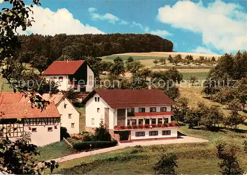 AK / Ansichtskarte Reichelsheim_Odenwald Cafe Pension Berghof Aussenansicht Reichelsheim Odenwald