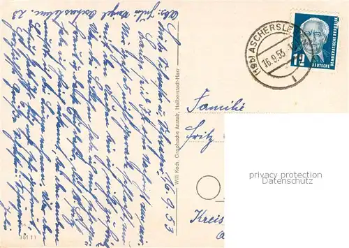 AK / Ansichtskarte Aschersleben Rathaus mit Hennebrunnen Aschersleben