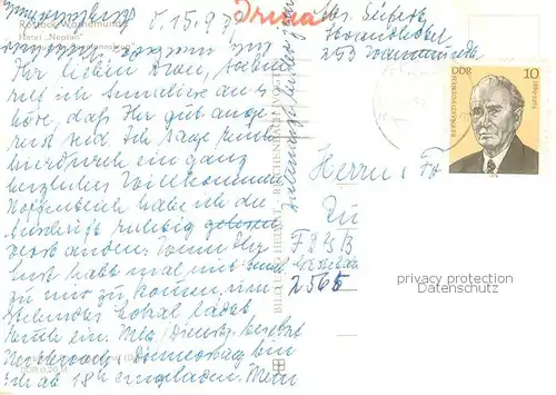 AK / Ansichtskarte Warnemuende_Ostseebad Hotel Neptun Warnemuende_Ostseebad