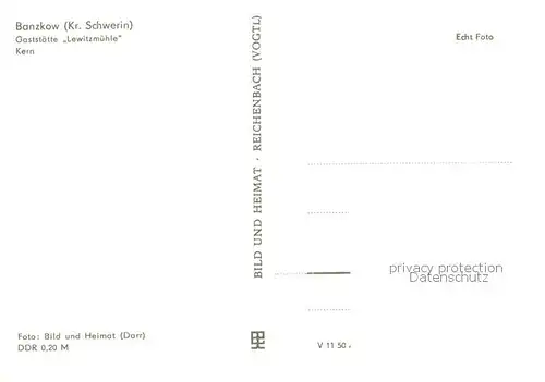 AK / Ansichtskarte Banzkow Gaststaette Lewitzmuehle Kern Banzkow