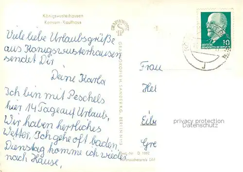 AK / Ansichtskarte Koenigs Wusterhausen Konsum Kaufhaus Koenigs Wusterhausen