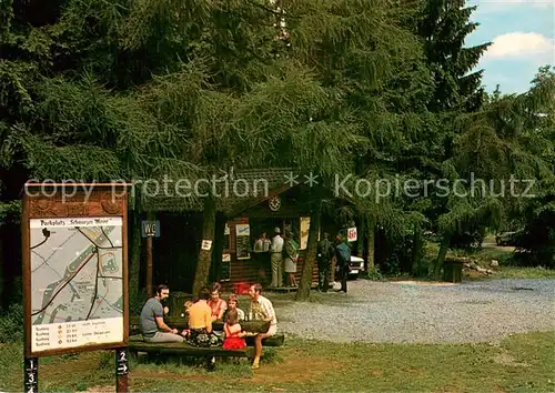 AK / Ansichtskarte Fladungen Kiosk Hochrhoen Parkplatz Schwarzes Moor Fladungen