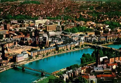 AK / Ansichtskarte Frankfurt_Main Stadtbild mit Blick ueber den Main Frankfurt Main