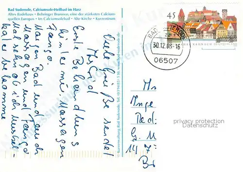 AK / Ansichtskarte Bad_Suderode Calciumsole Heilbad Altes Badehaus Behringer Brunnen Kurzentrum Bad_Suderode