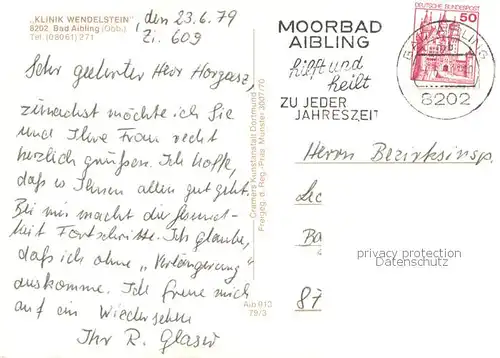 AK / Ansichtskarte Bad_Aibling Klinik Wendelstein Alpen Bad_Aibling