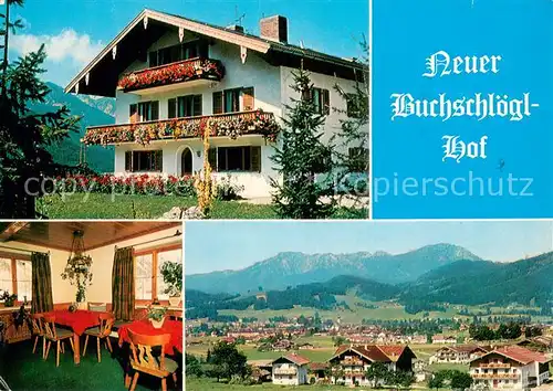 AK / Ansichtskarte Inzell Neuer Buchschloegl Hof Gaestehaus Pension Stadtpanorama Alpen Inzell