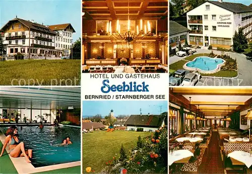 AK / Ansichtskarte Bernried_Starnberger_See Hotel Gaestehaus Seeblick Hallenbad Restaurant Bernried_Starnberger_See