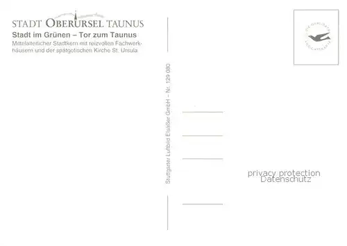 AK / Ansichtskarte Oberursel_Taunus Fliegeraufnahme Oberursel Taunus