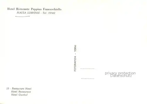 AK / Ansichtskarte Massa_Lubrense Hotel Ristorante Peppino Franceschiello Massa Lubrense