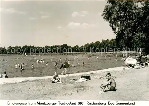 AK / Ansichtskarte Reichenberg_Moritzburg Erholungszentrum Moritzburger Teichgebiet Strand Reichenberg Moritzburg