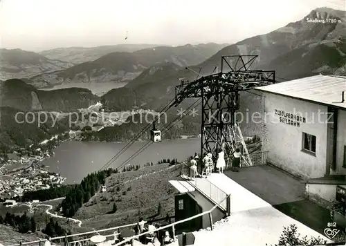 AK / Ansichtskarte St_Gilgen_Wolfgangsee Zwoelferhorn Seilbahn Panorama St_Gilgen_Wolfgangsee