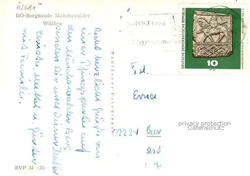 AK / Ansichtskarte Wilthen HO Bergbaude Moenchswalder Wilthen