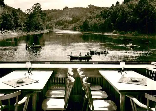 AK / Ansichtskarte Eiswoog Gasthof Forelle Gondelteich Terrasse Eiswoog