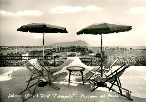 AK / Ansichtskarte Sabaudia_Latina_IT Hotel LAragosta Panorama del Circeo 