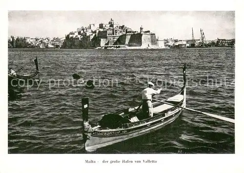 AK / Ansichtskarte Valletta_Malta Grosser Hafen Valletta_Malta