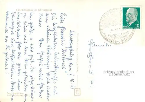 AK / Ansichtskarte Schwarzatal Schweizerhaus Schwarzatal