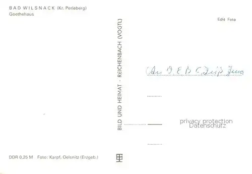 AK / Ansichtskarte Bad_Wilsnack Goethehaus Bad_Wilsnack