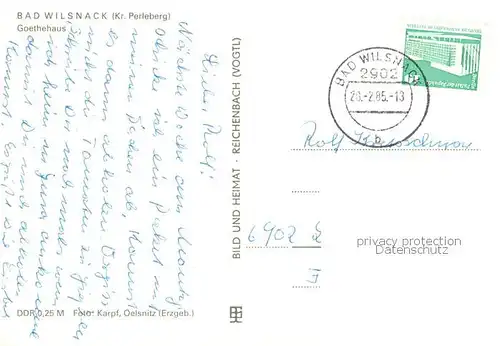 AK / Ansichtskarte Bad_Wilsnack Goethehaus Bad_Wilsnack