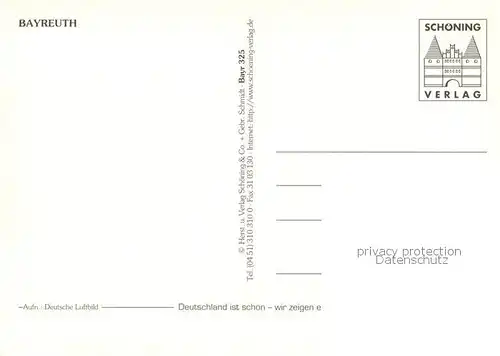 AK / Ansichtskarte Bayreuth Fliegeraufnahme Bayreuth