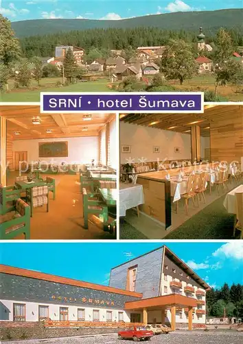 AK / Ansichtskarte Srni_na_Sumave_Rehberg_CZ Hotel Sumava Gastraeume Panorama 